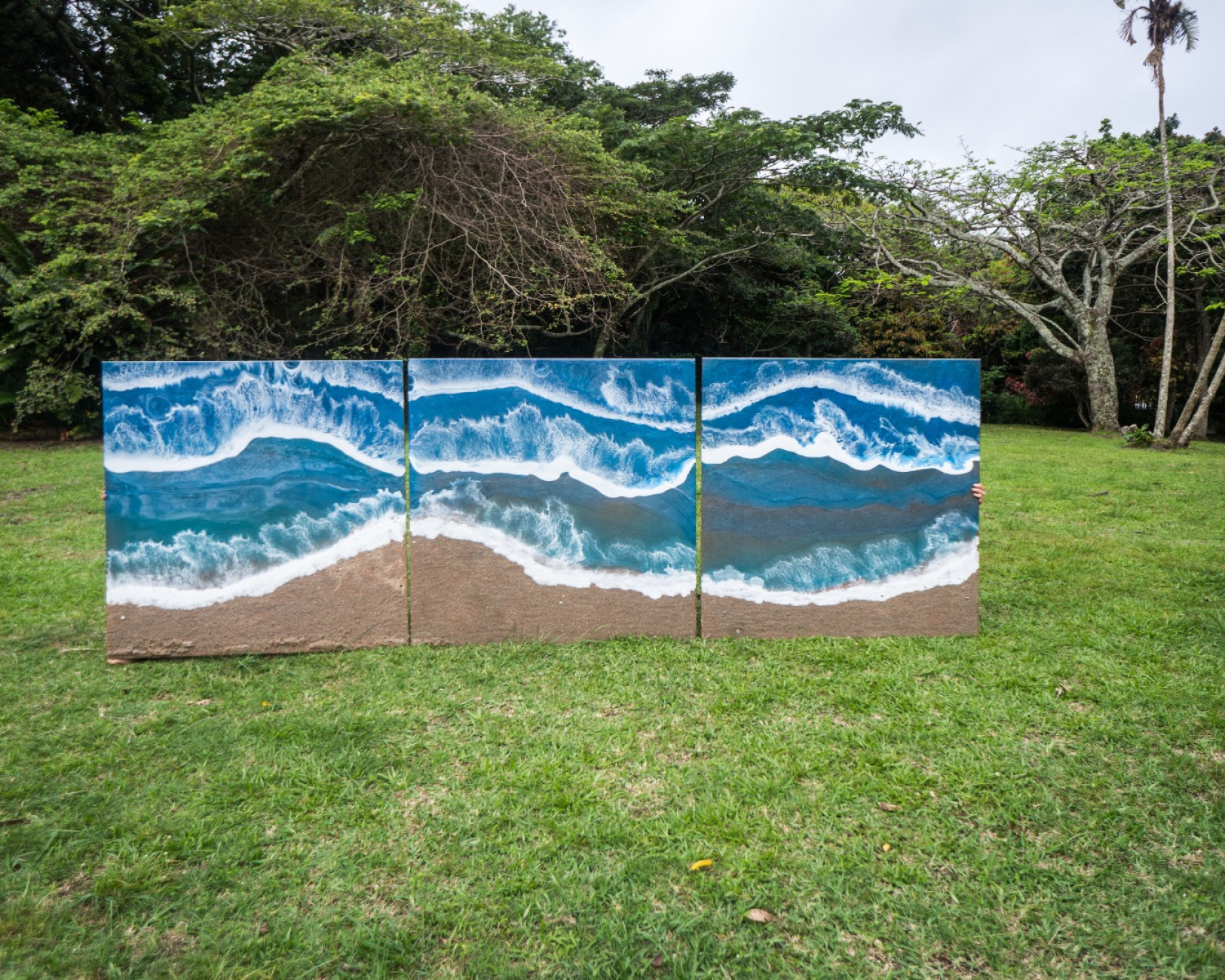 3 Piece Wave Wall Mural 