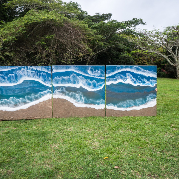 3 Piece Wave Wall Mural 